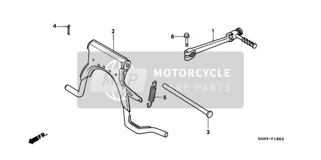 Honda SK50M 1996 In piedi/Calcio Antipasto Braccio per un 1996 Honda SK50M